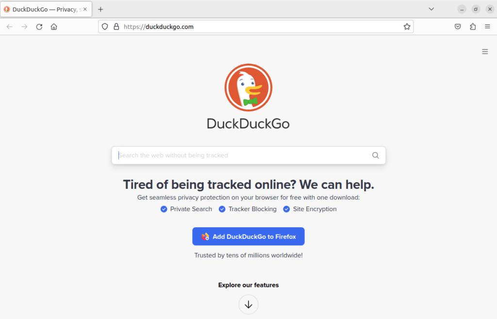 FireFox DuckDuckGo Ubuntu