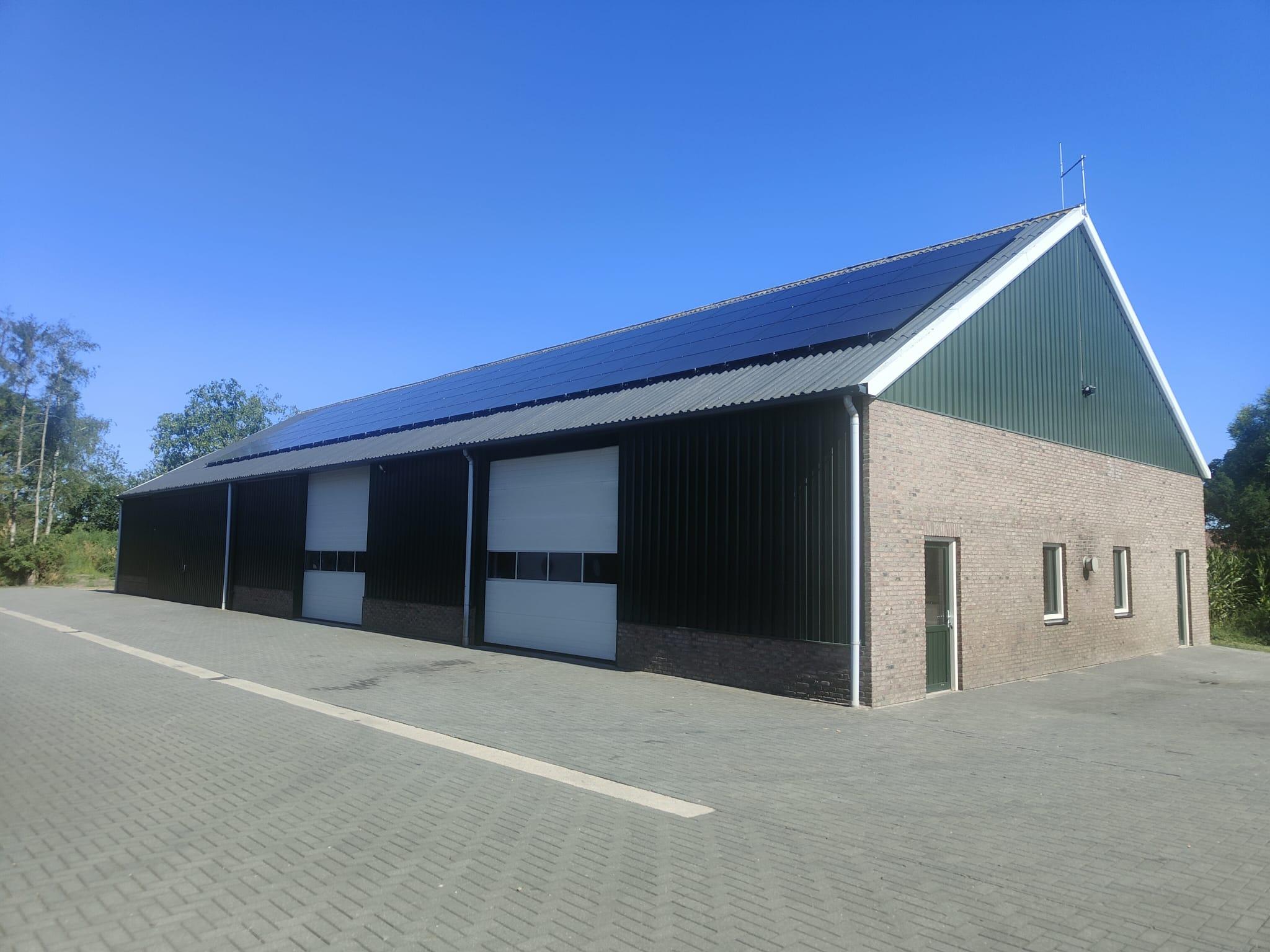 Barn with solar panels