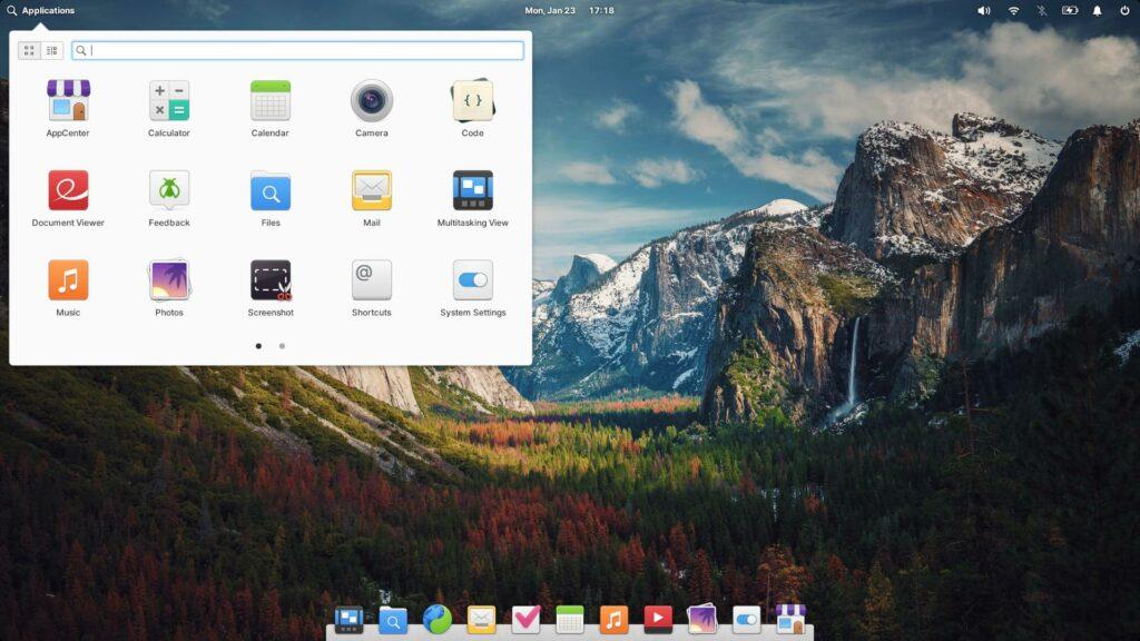 Elementary OS screenshot